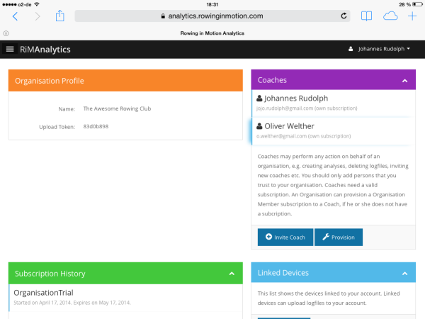 organisation provision user account